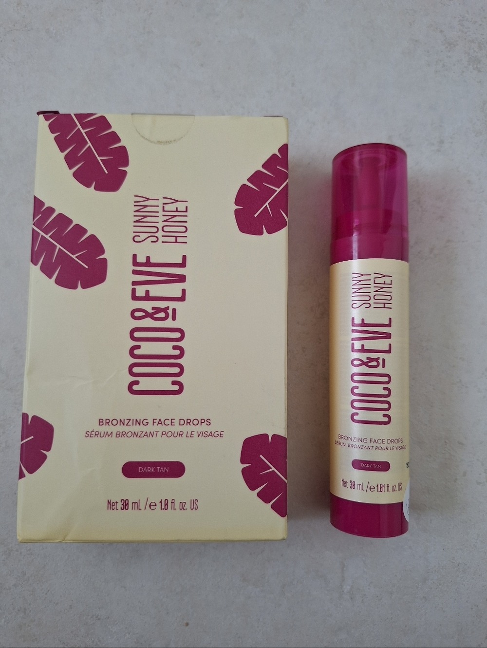 New + Sealed! Coco & Eve Sunny Honey Bronzing Face Drops - Dark